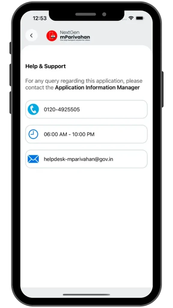 m-parivahan-app-support